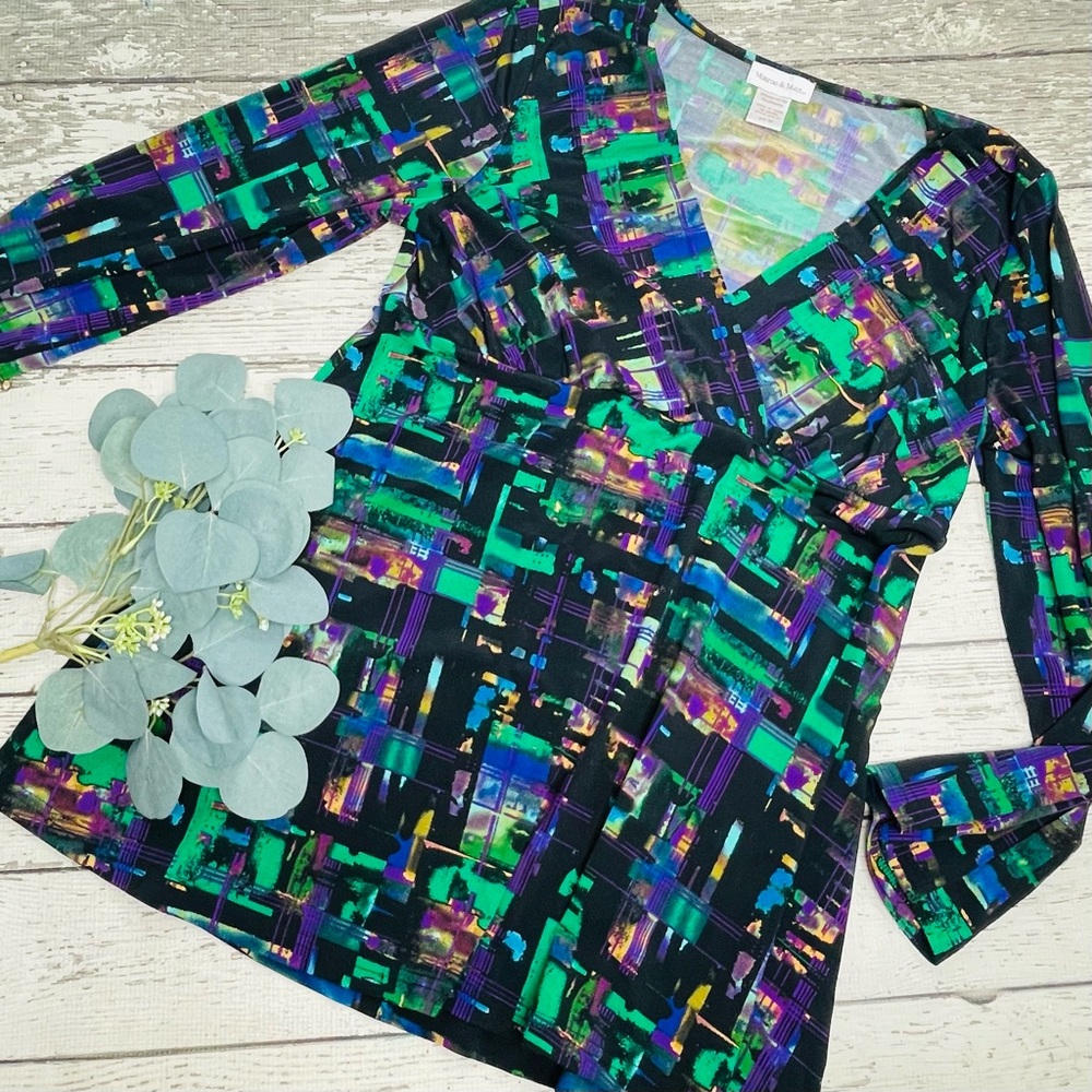 Monroe & Main Abstract Tunic Top